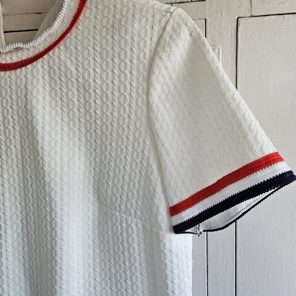 White with stripes retro dress Size XL - Picture 2 of 11